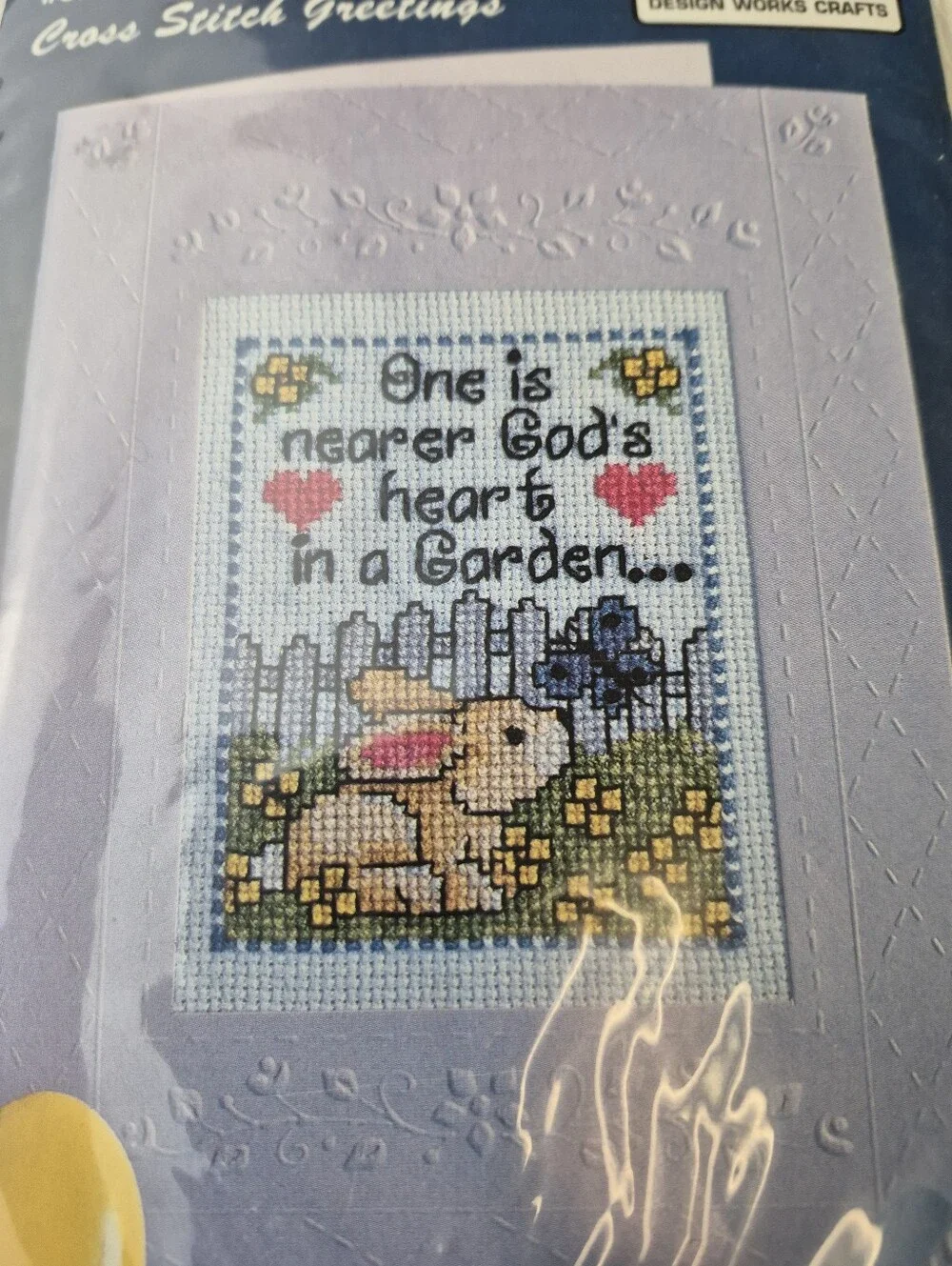 Design Works Crafts #820 Cross Stitch Greetings “God’s Heart in a Garden” Kit